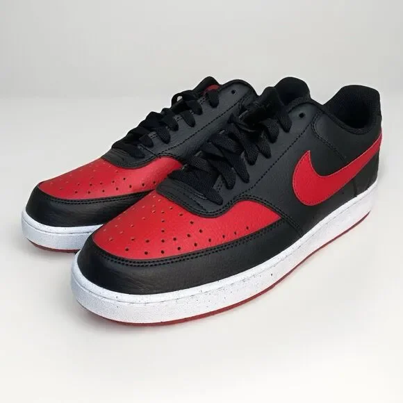 Nike Court Vision LO NN Men’s 10.5 Basketball Sneaker Black University Red White
